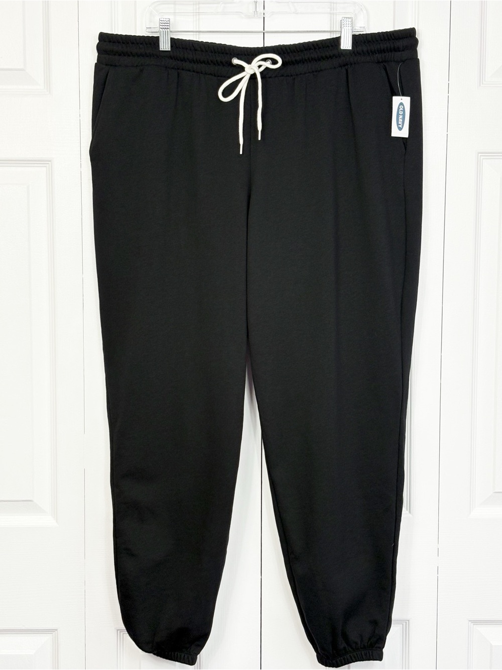 NWT Old Navy Black Soft Knit Stretch Pull-On Jogger Sweatpants 1X Plus